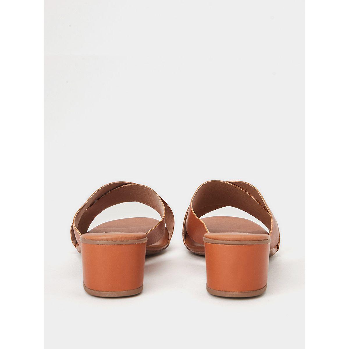 Styli Cross Band Block Heel Mule Sandals-women-shoes-heels-image-3