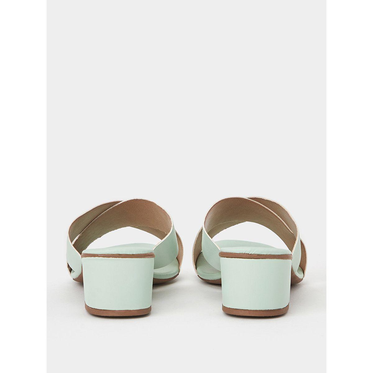 Styli Cross Band Block Heel Mule Sandals-women-shoes-heels-image-3