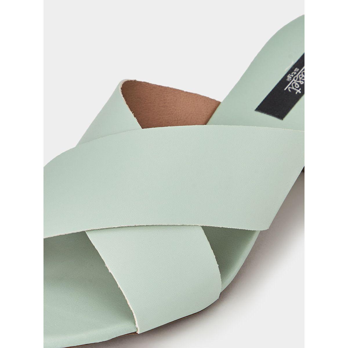 Styli Cross Band Block Heel Mule Sandals-women-shoes-heels-image-4
