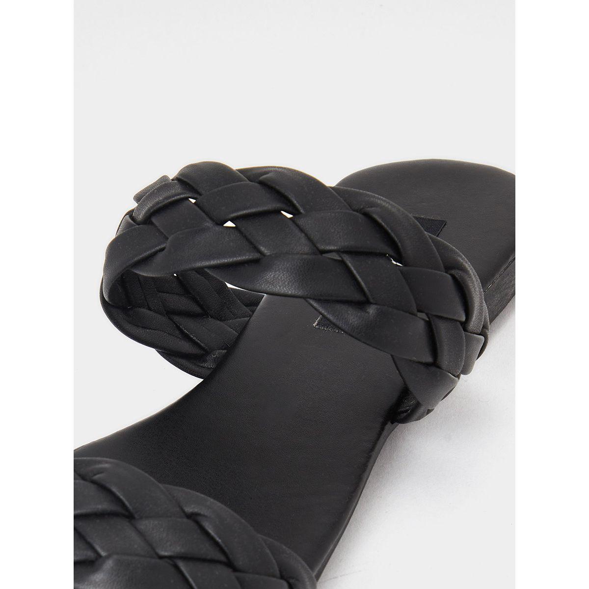 Styli Braided Double Strap Sandals-women-shoes-sandals-flats-image-4