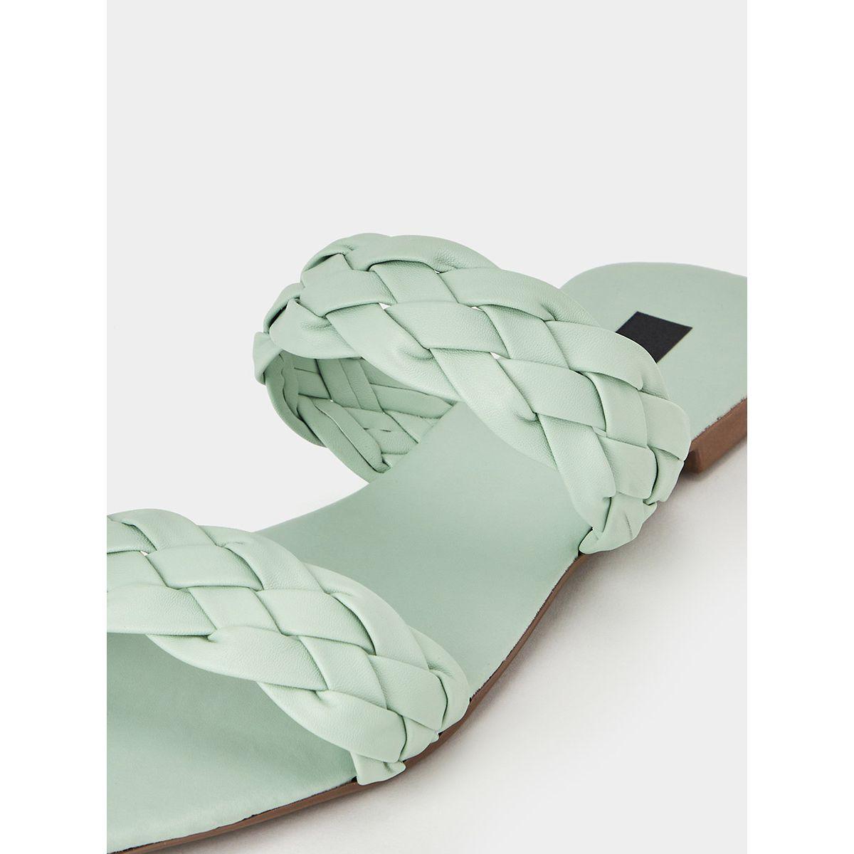 Styli Braided Double Strap Sandals-women-shoes-sandals-flats-image-4