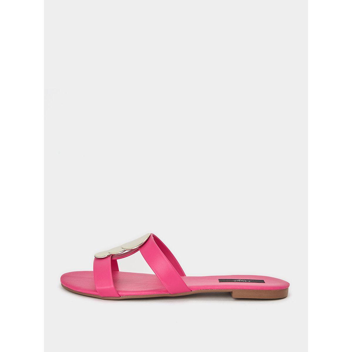 Styli Embellished Double Strap Flat Sandals-women-shoes-sandals-flats-image-1