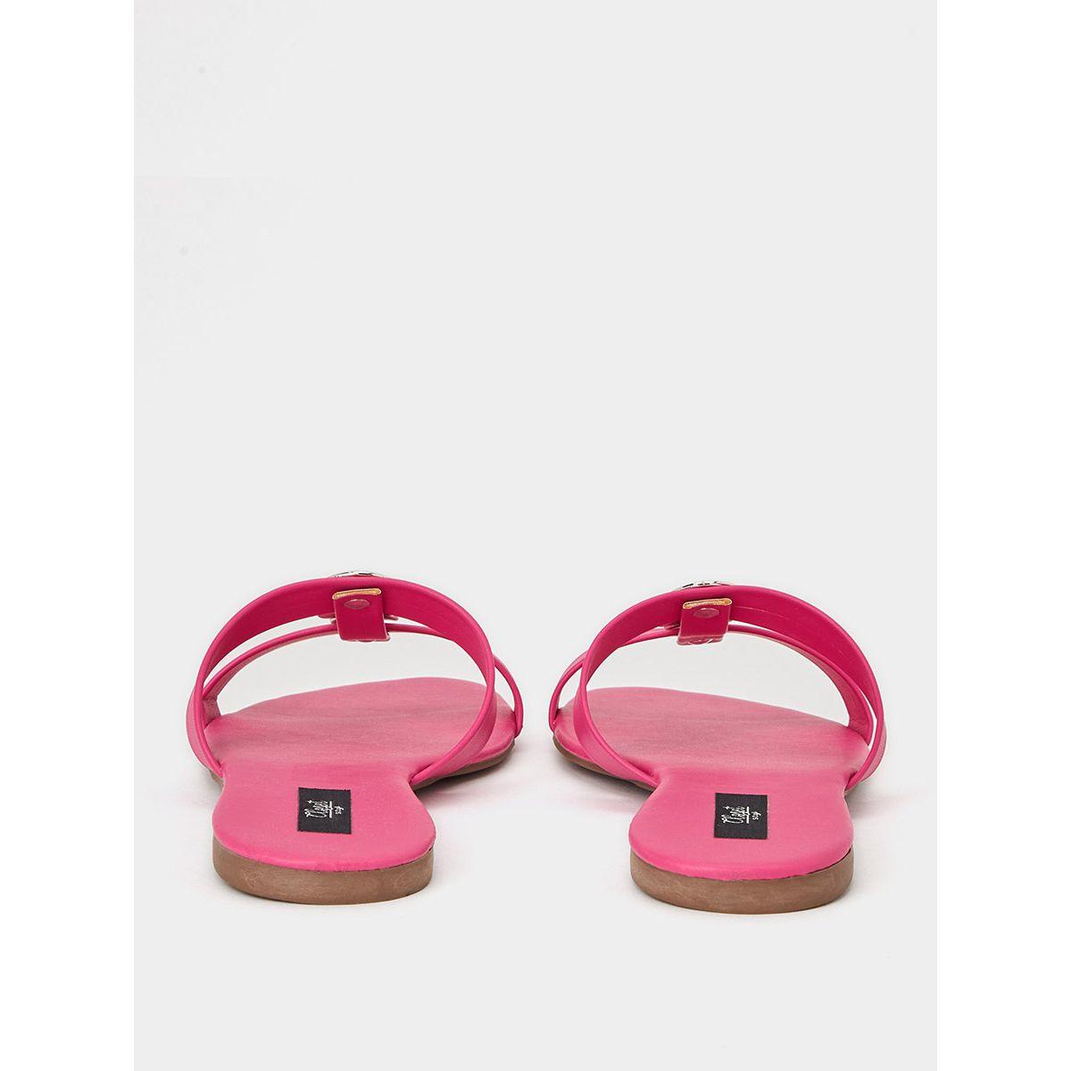 Styli Embellished Double Strap Flat Sandals-women-shoes-sandals-flats-image-3