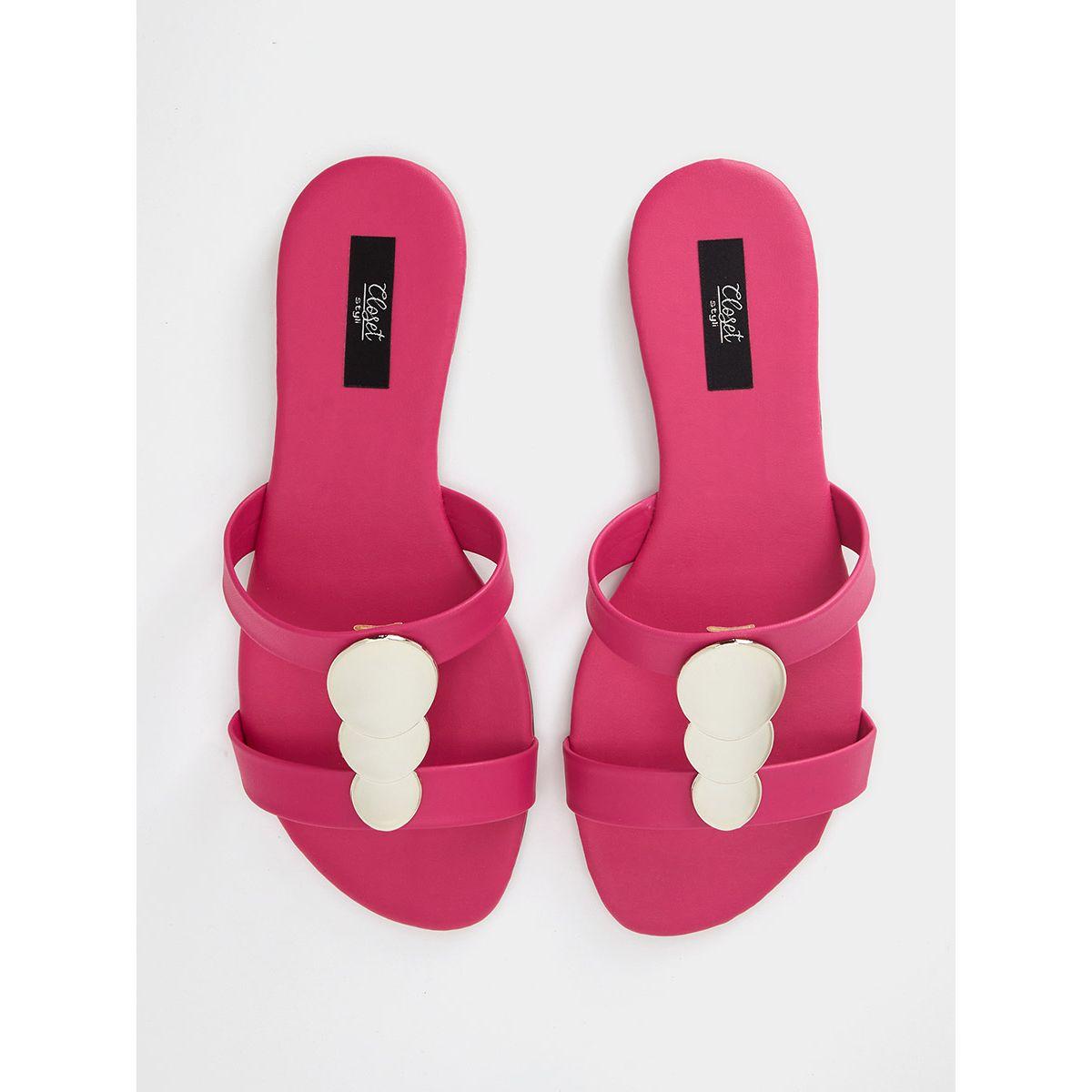 Styli Embellished Double Strap Flat Sandals-women-shoes-sandals-flats-image-5