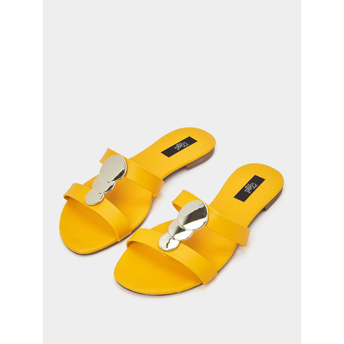 Styli Embellished Double Strap Flat Sandals-women-shoes-sandals-flats-image-2