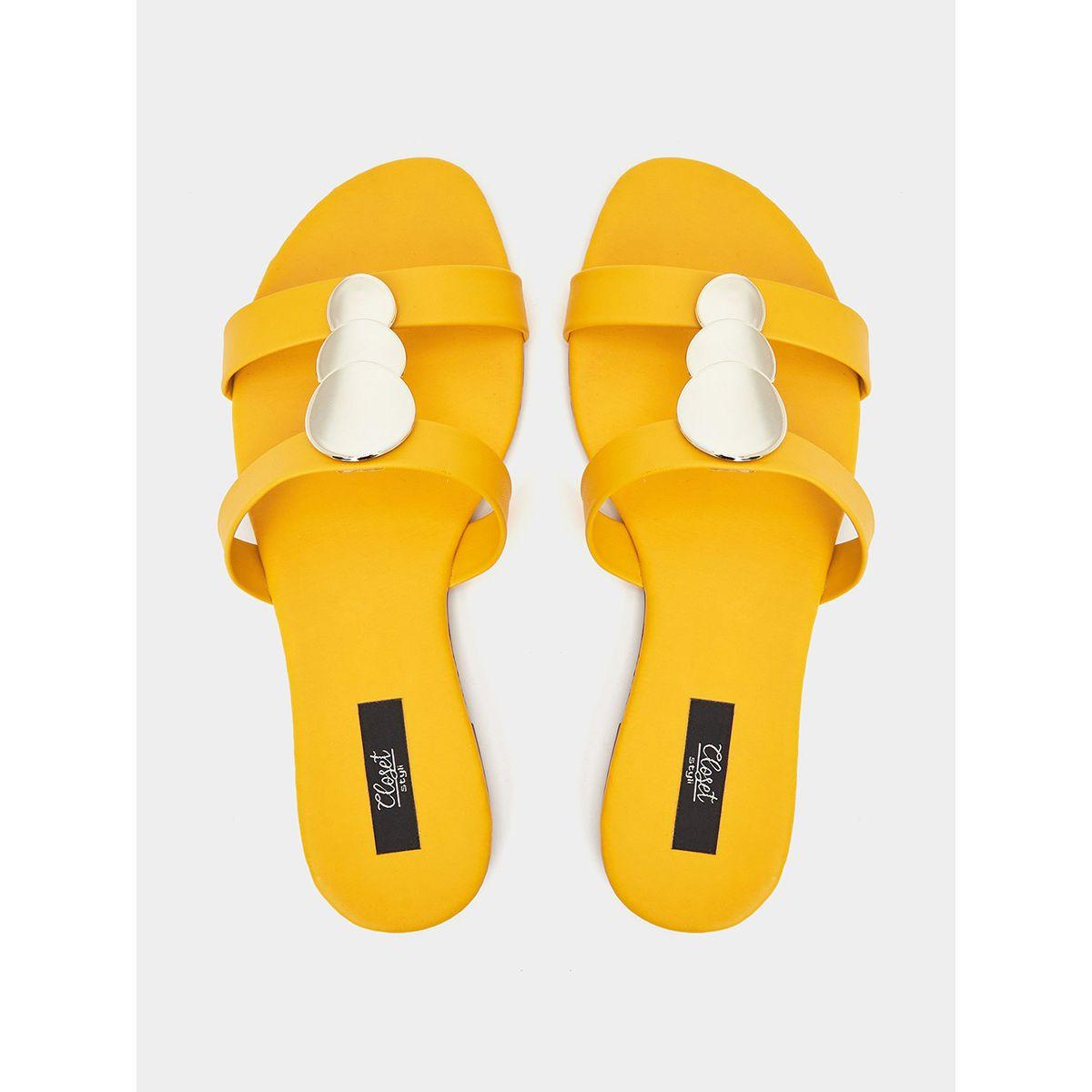 Styli Embellished Double Strap Flat Sandals-women-shoes-sandals-flats-image-5