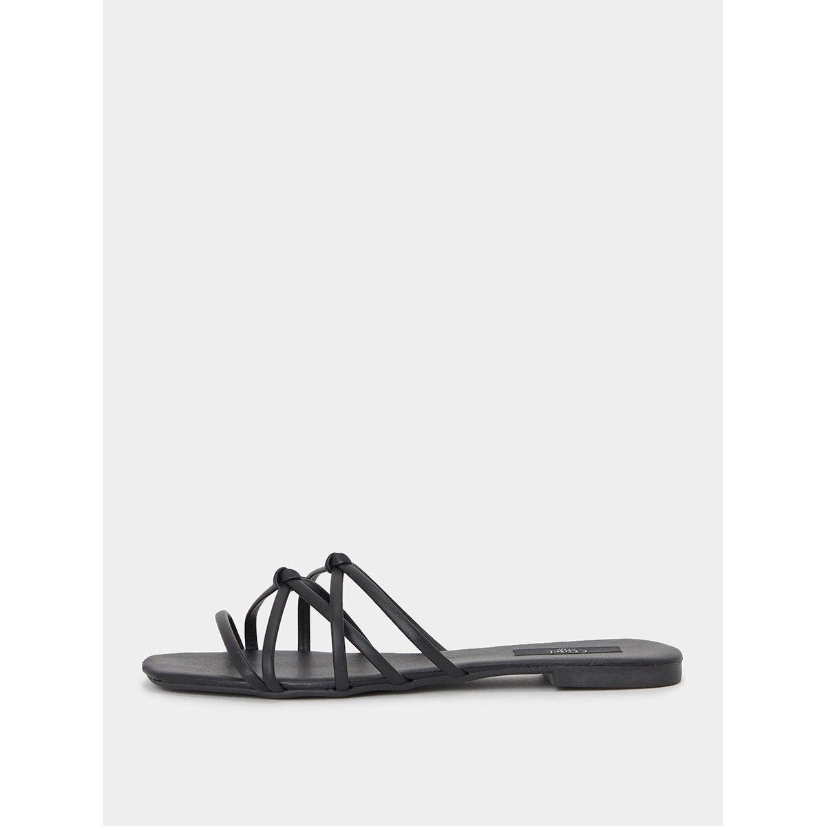 Styli Multi Cross Strap Flat Sandals-women-shoes-sandals-flats-image-1