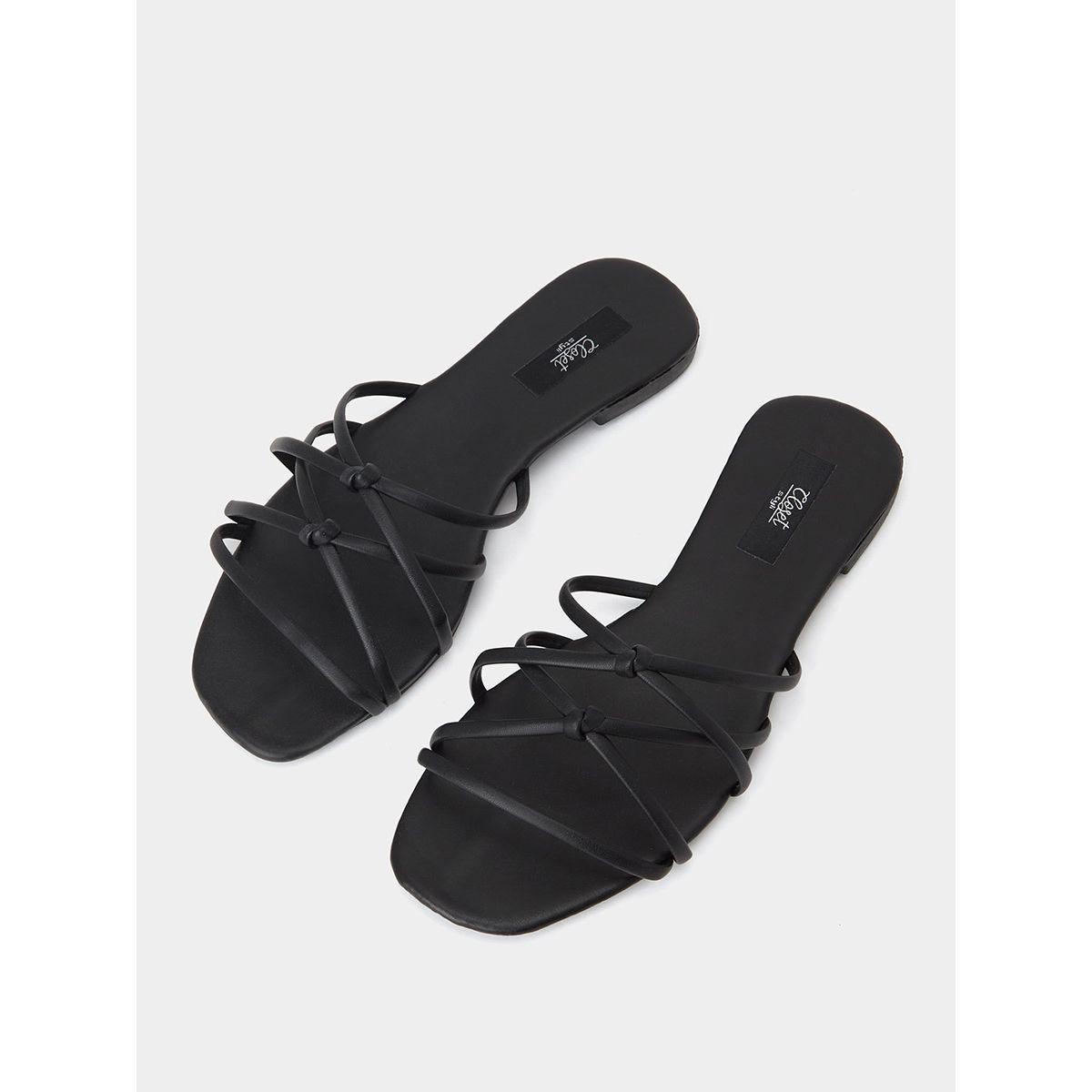 Styli Multi Cross Strap Flat Sandals-women-shoes-sandals-flats-image-2
