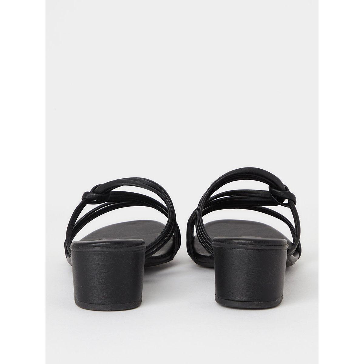Styli Knot Strap Detail Block Heel Sandals-women-shoes-heels-image-3