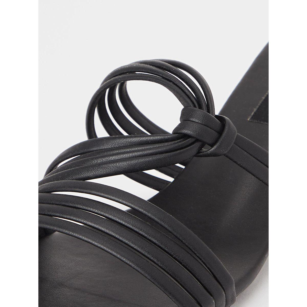 Styli Knot Strap Detail Block Heel Sandals-women-shoes-heels-image-4