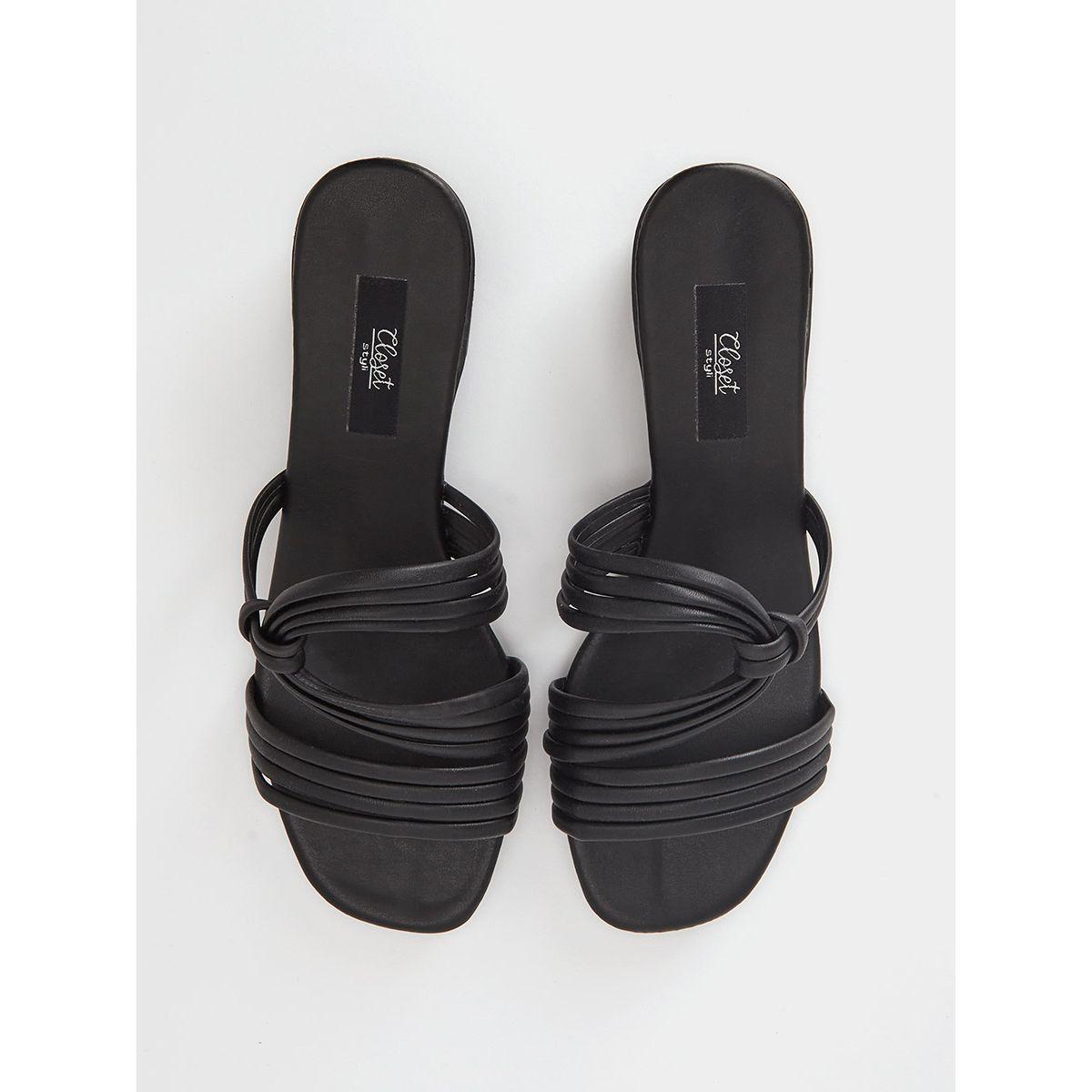 Styli Knot Strap Detail Block Heel Sandals-women-shoes-heels-image-5