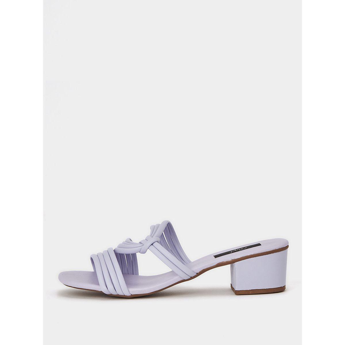 Styli Knot Strap Detail Block Heel Sandals-women-shoes-heels-image-1