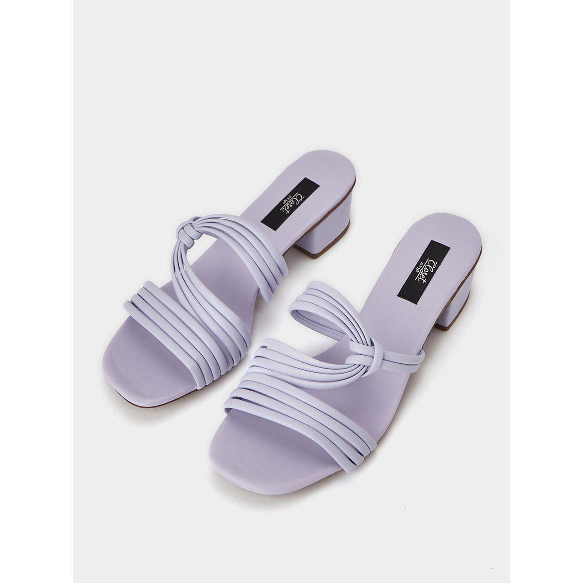 Styli Knot Strap Detail Block Heel Sandals-women-shoes-heels-image-2