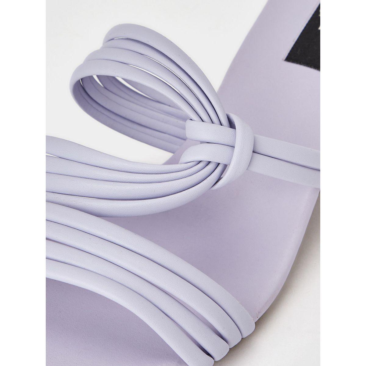 Styli Knot Strap Detail Block Heel Sandals-women-shoes-heels-image-4