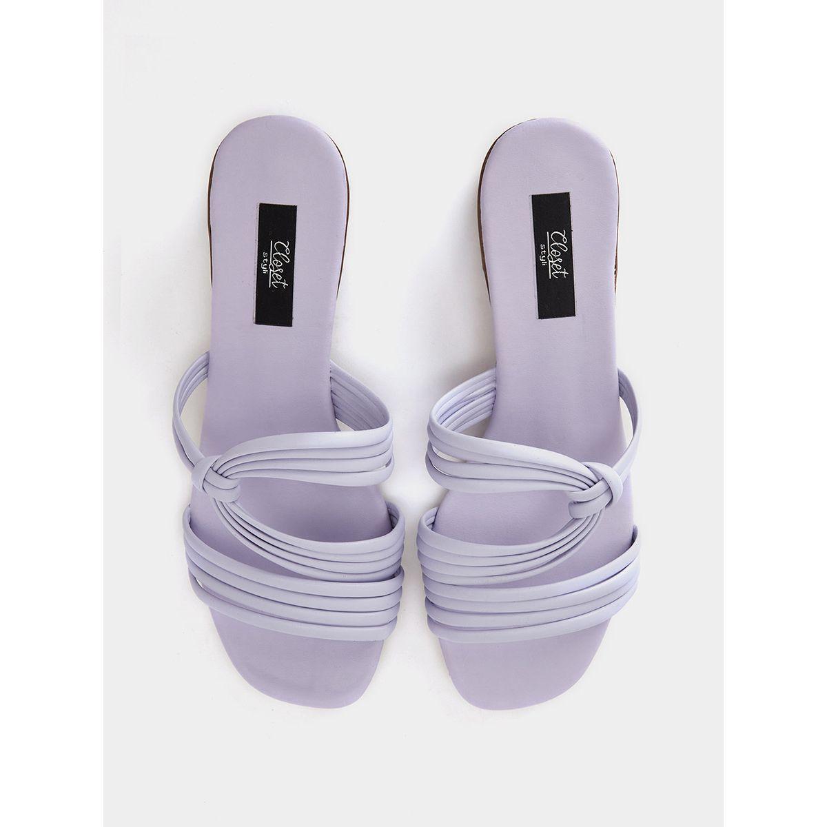 Styli Knot Strap Detail Block Heel Sandals-women-shoes-heels-image-5