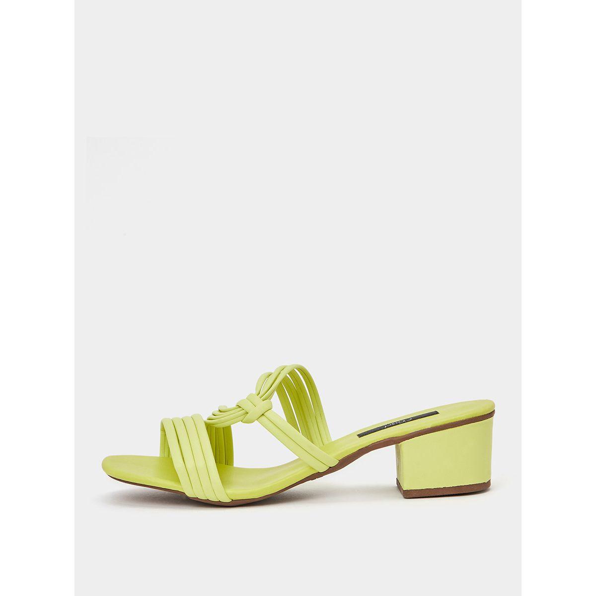 Styli Knot Strap Block Heel Sandals-women-shoes-heels-image-1