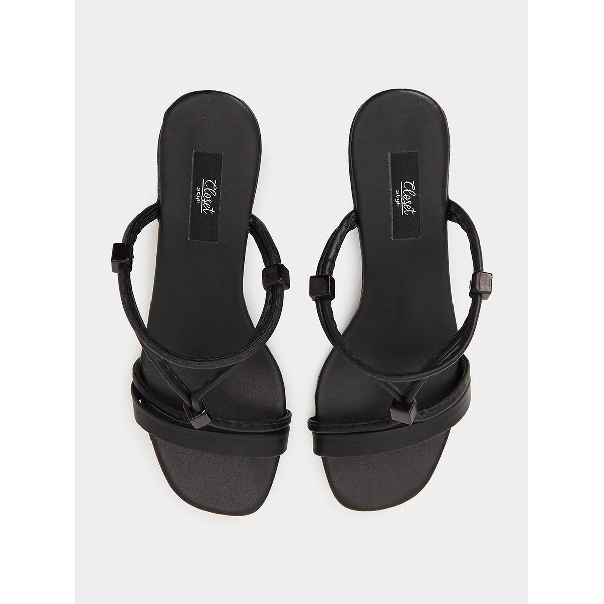 Styli Strap Detail Block Heel Mule Sandals-women-shoes-heels-image-5