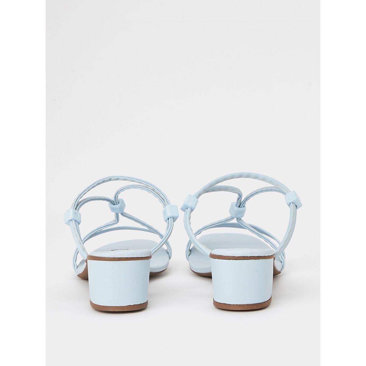 Styli Strap Detail Block Heel Mule Sandals-women-shoes-heels-image-3