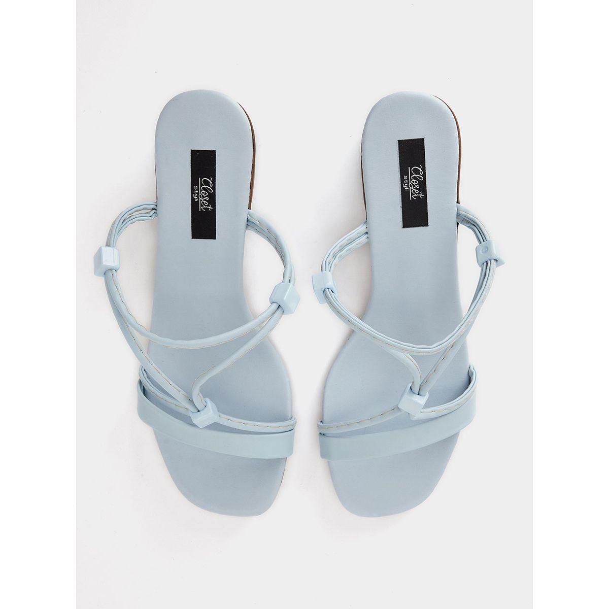 Styli Strap Detail Block Heel Mule Sandals-women-shoes-heels-image-5