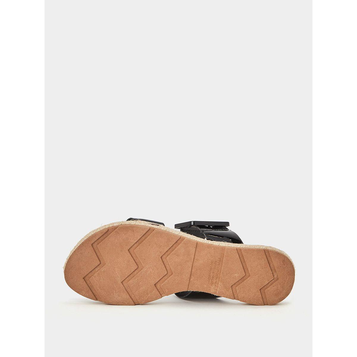 Styli Double Strap Buckle Trim Espadrille Flat Sandals-women-shoes-sandals-flats-image-6