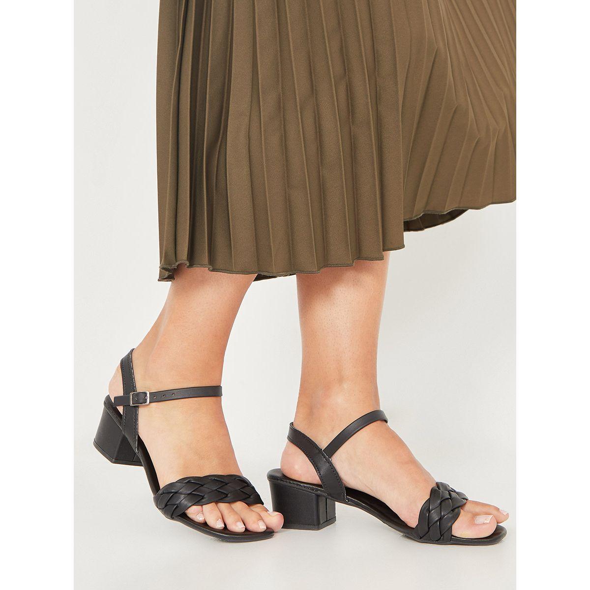Styli Braided Block Heel Slingback Sandals-women-shoes-heels-image-7