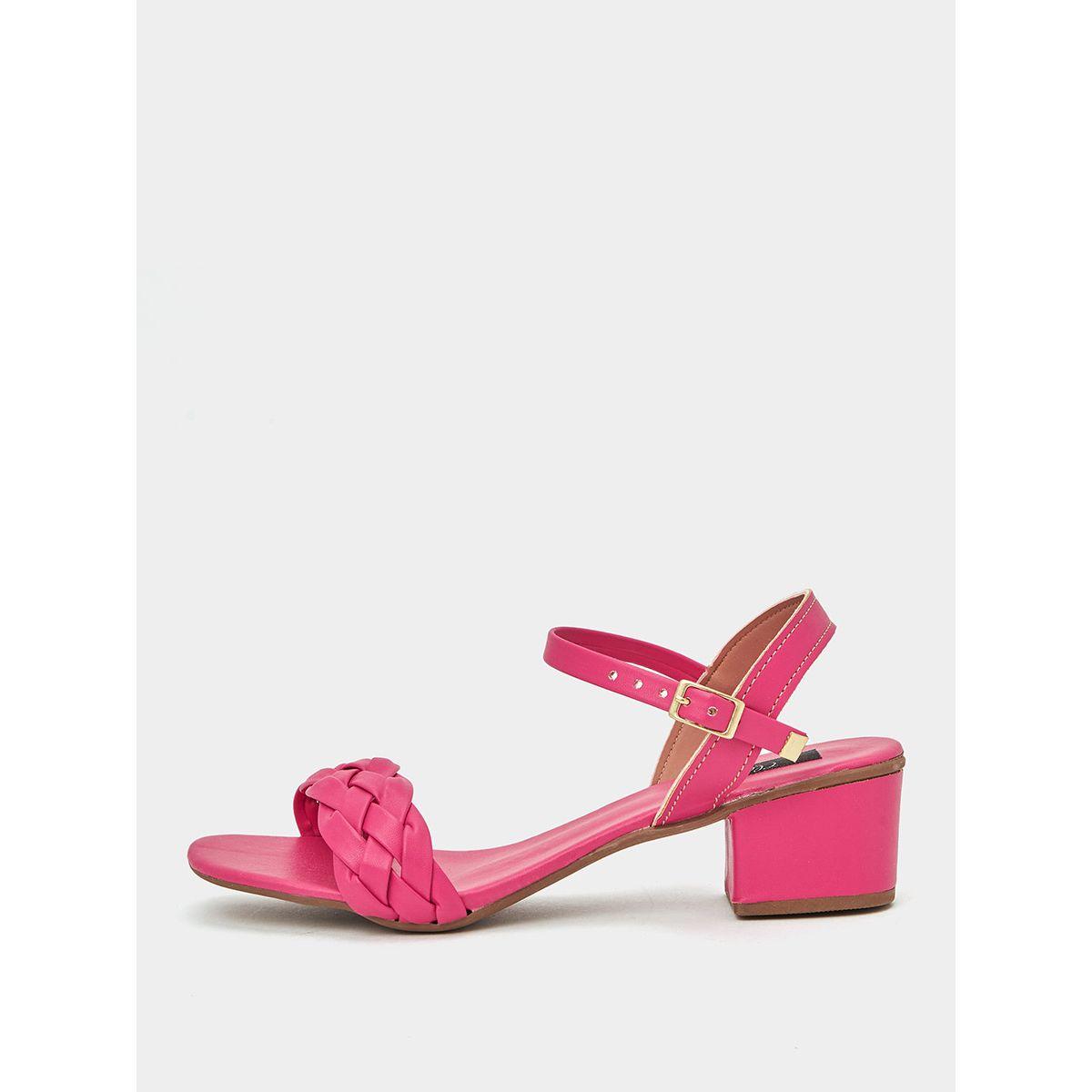 Styli Braided Block Heel Slingback Sandals-women-shoes-heels-image-1