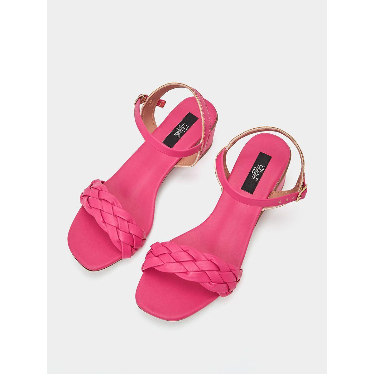 Styli Braided Block Heel Slingback Sandals-women-shoes-heels-image-2