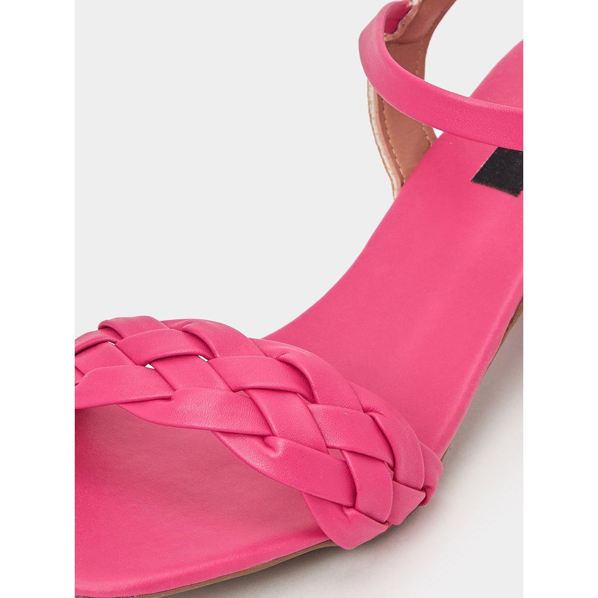 Styli Braided Block Heel Slingback Sandals-women-shoes-heels-image-4