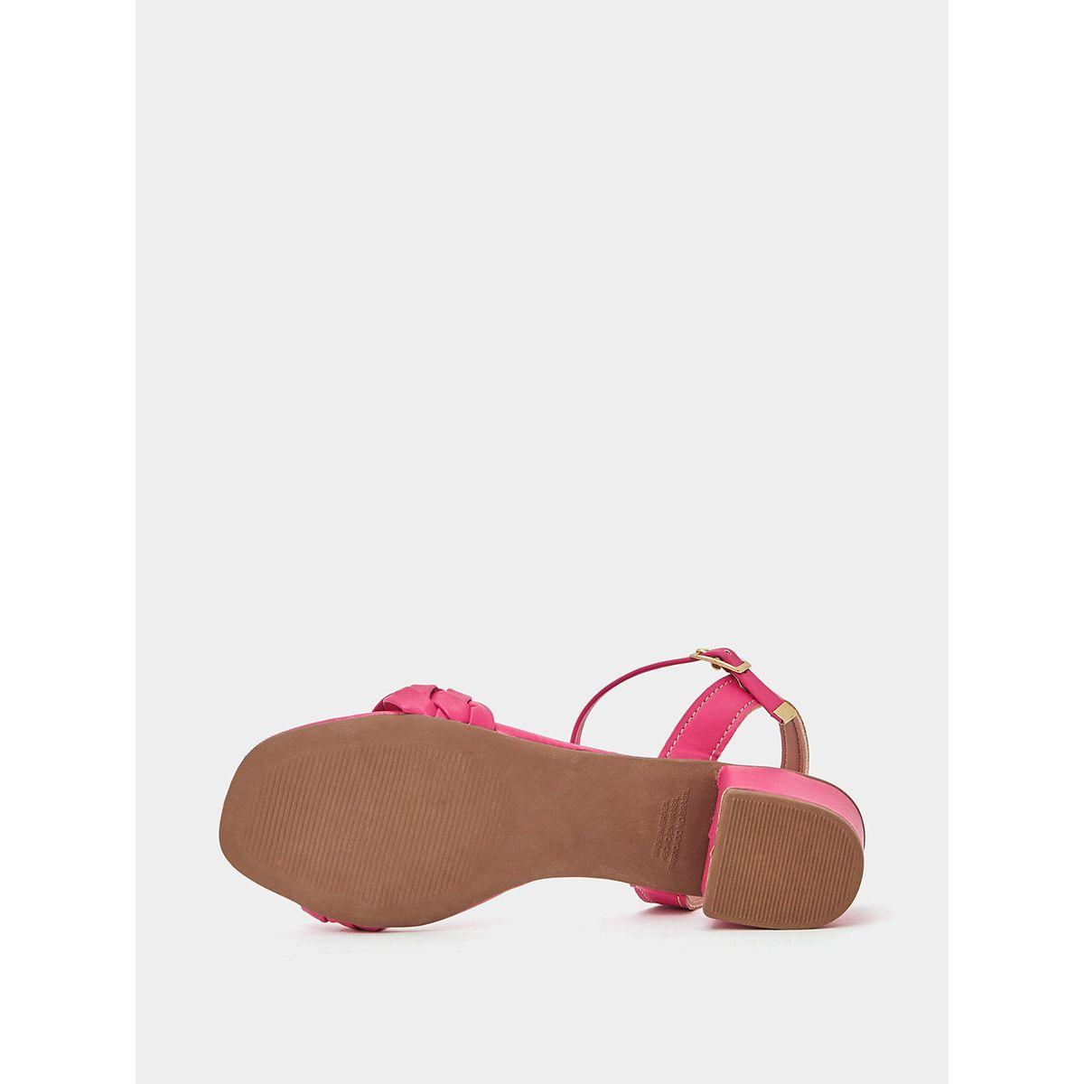 Styli Braided Block Heel Slingback Sandals-women-shoes-heels-image-6