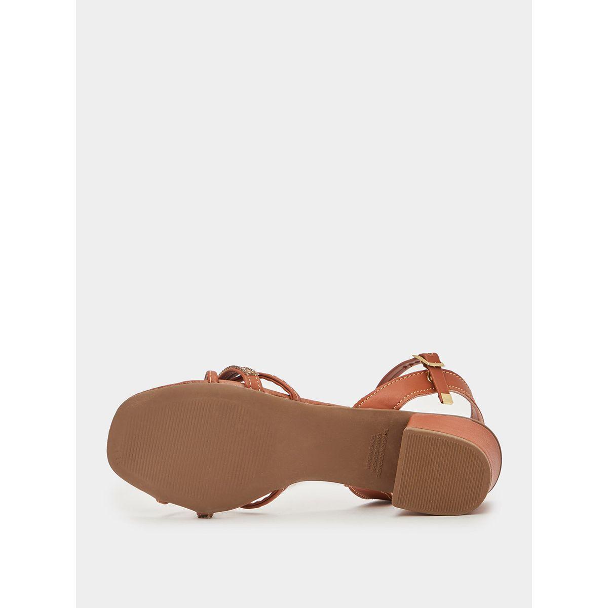 Styli Embellished Detail Block Heel Sandals-women-shoes-heels-image-6