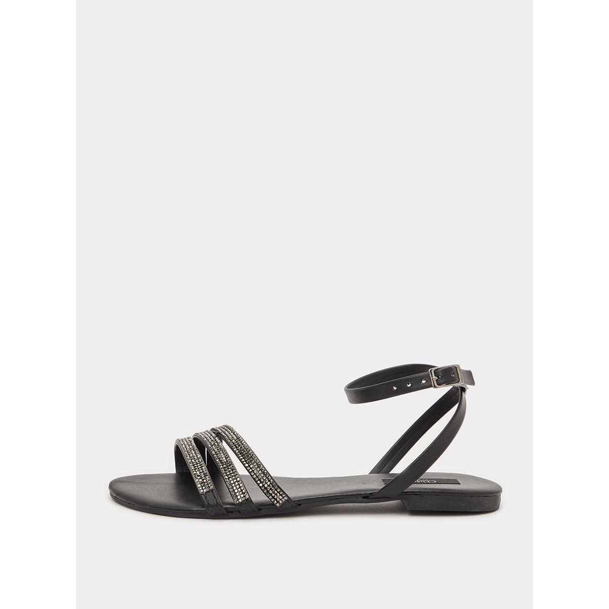 صندل فلات بسيور بطول الكاحل من ستايلي-women-shoes-sandals-flats-image-1