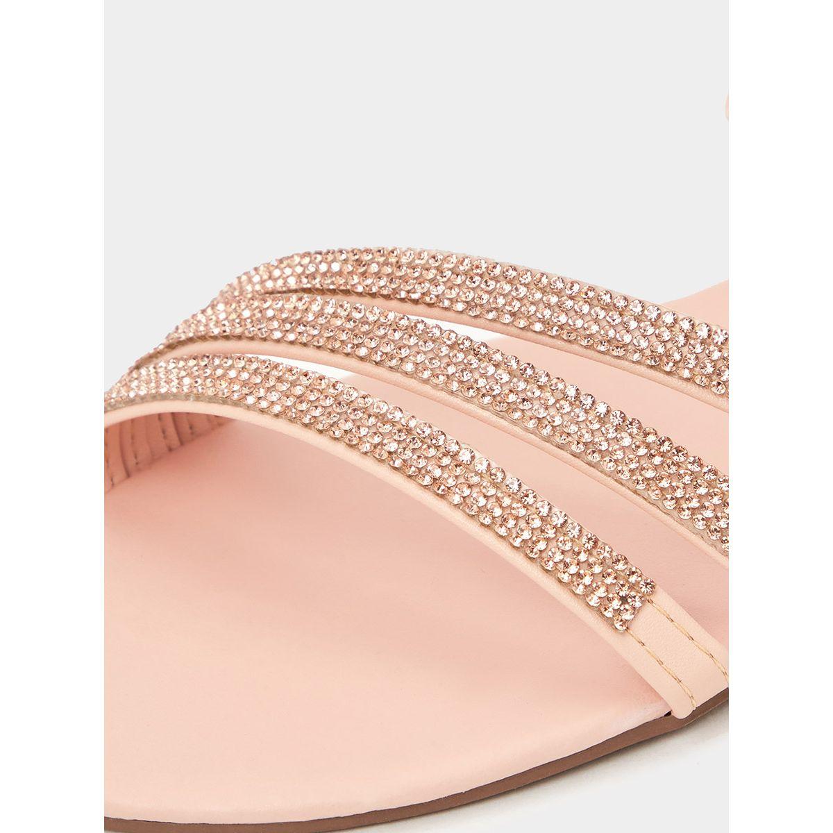 Styli Embellished Detail Ankle Strap Sandals-women-shoes-sandals-flats-image-4