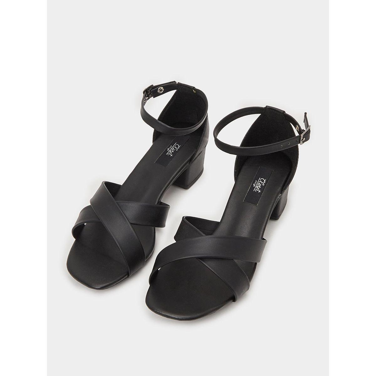Styli Cross Band Ankle Strap Sandals-women-shoes-heels-image-2