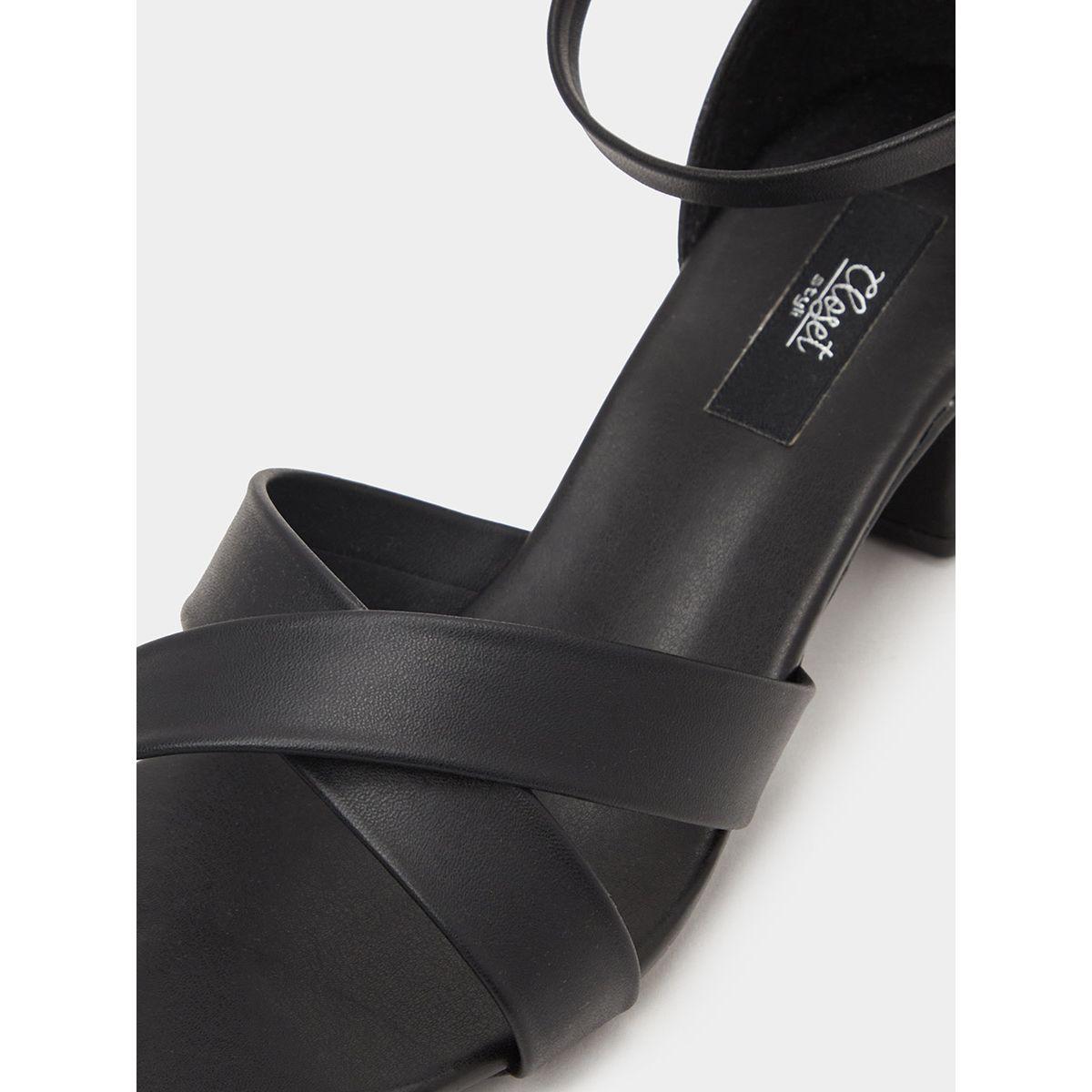 Styli Cross Band Ankle Strap Sandals-women-shoes-heels-image-4