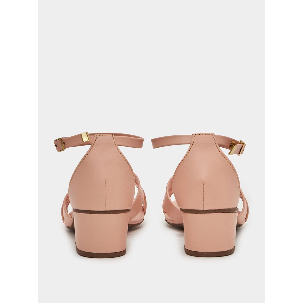 Styli Cross Band Ankle Strap Sandals-women-shoes-heels-image-3