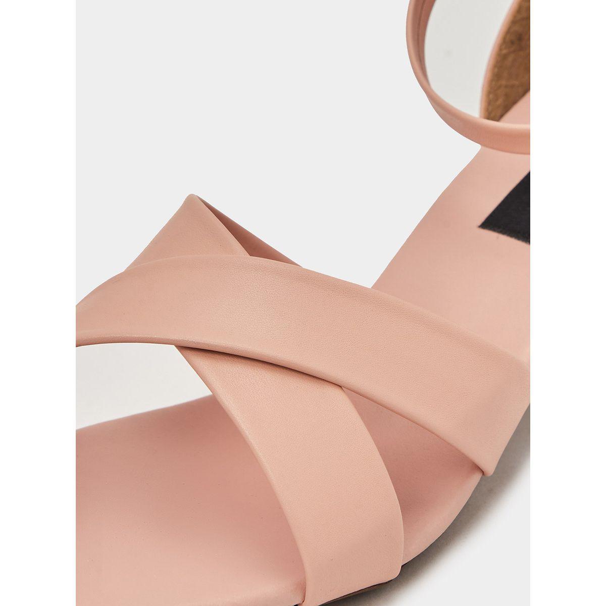 Styli Cross Band Ankle Strap Sandals-women-shoes-heels-image-4