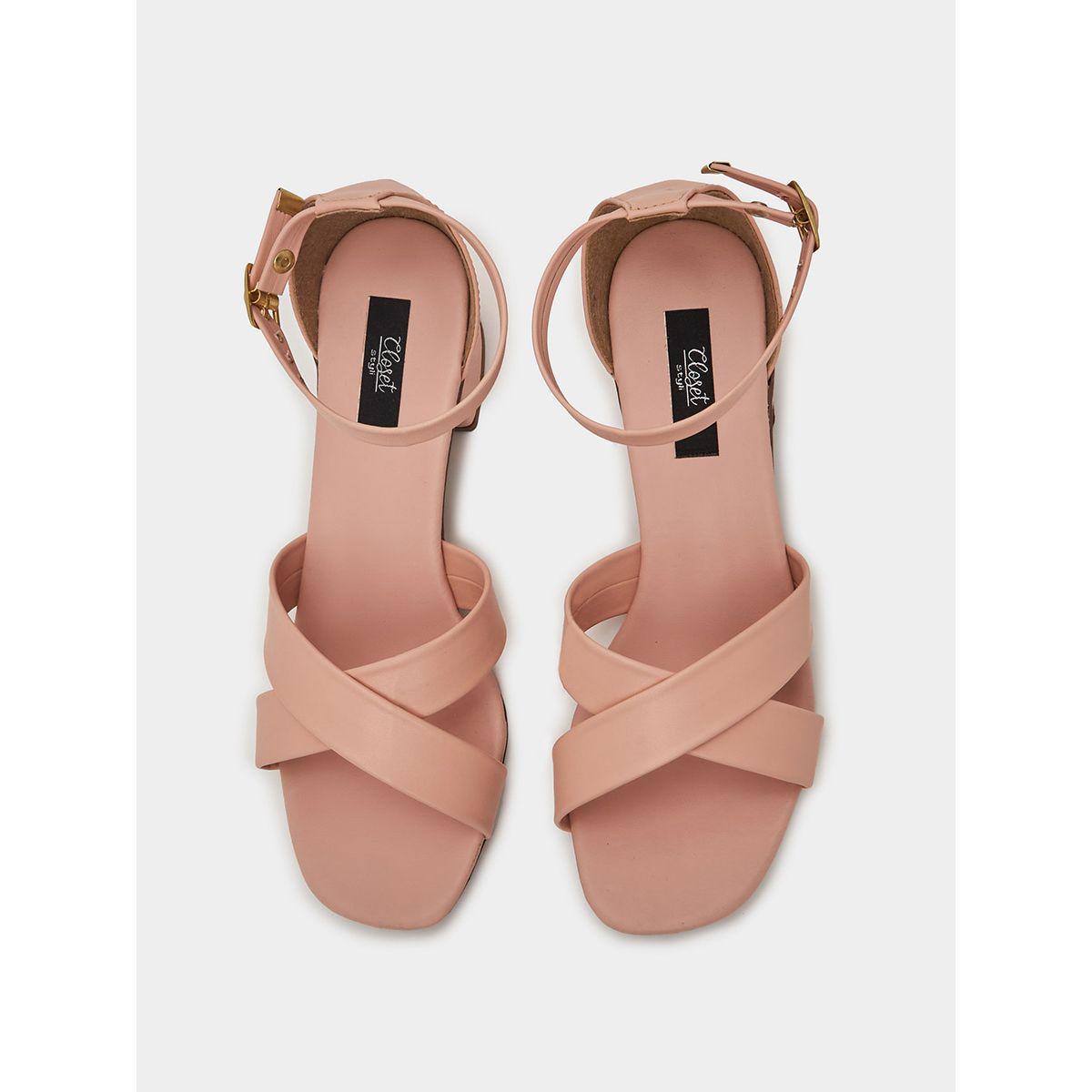 Styli Cross Band Ankle Strap Sandals-women-shoes-heels-image-5