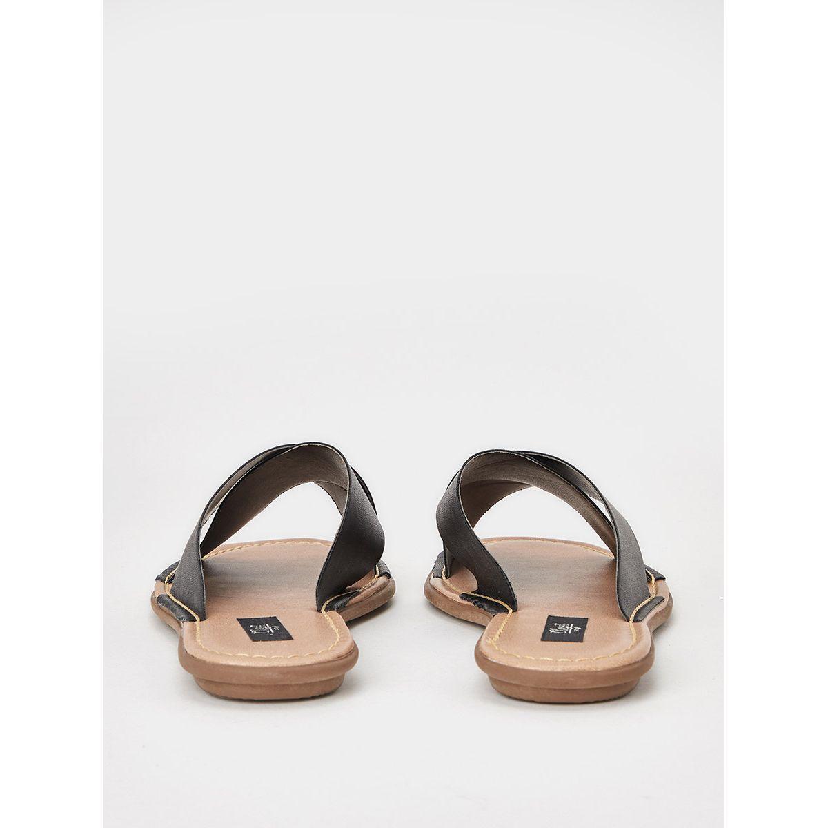 Styli Cross Band Flat Mule Sandals-women-shoes-sandals-flats-image-3