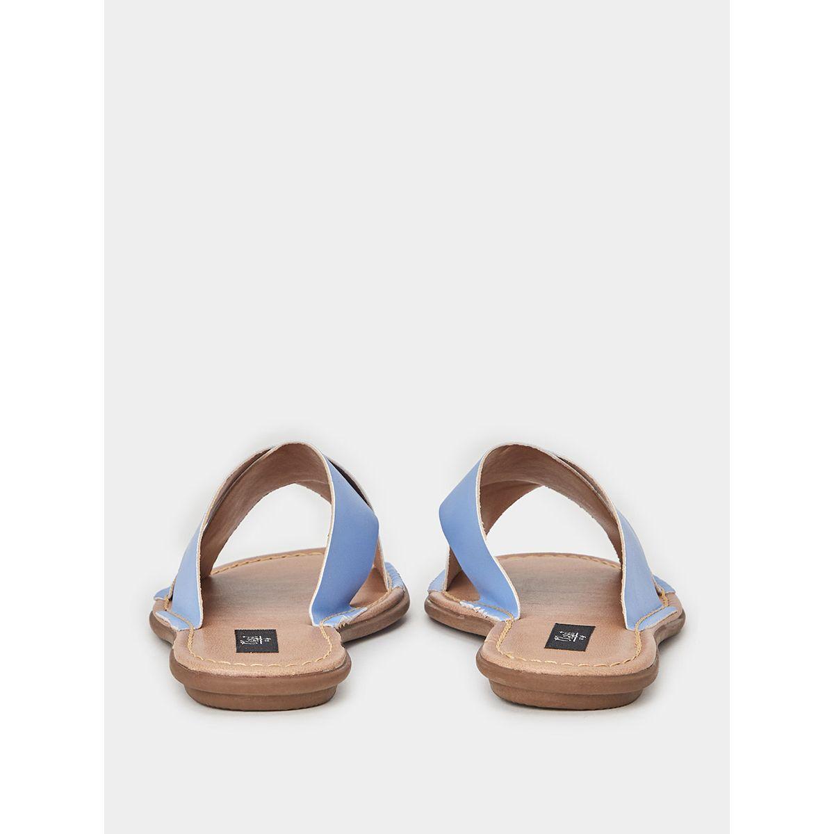 Styli Cross Band Flat Mule Sandals-women-shoes-sandals-flats-image-3