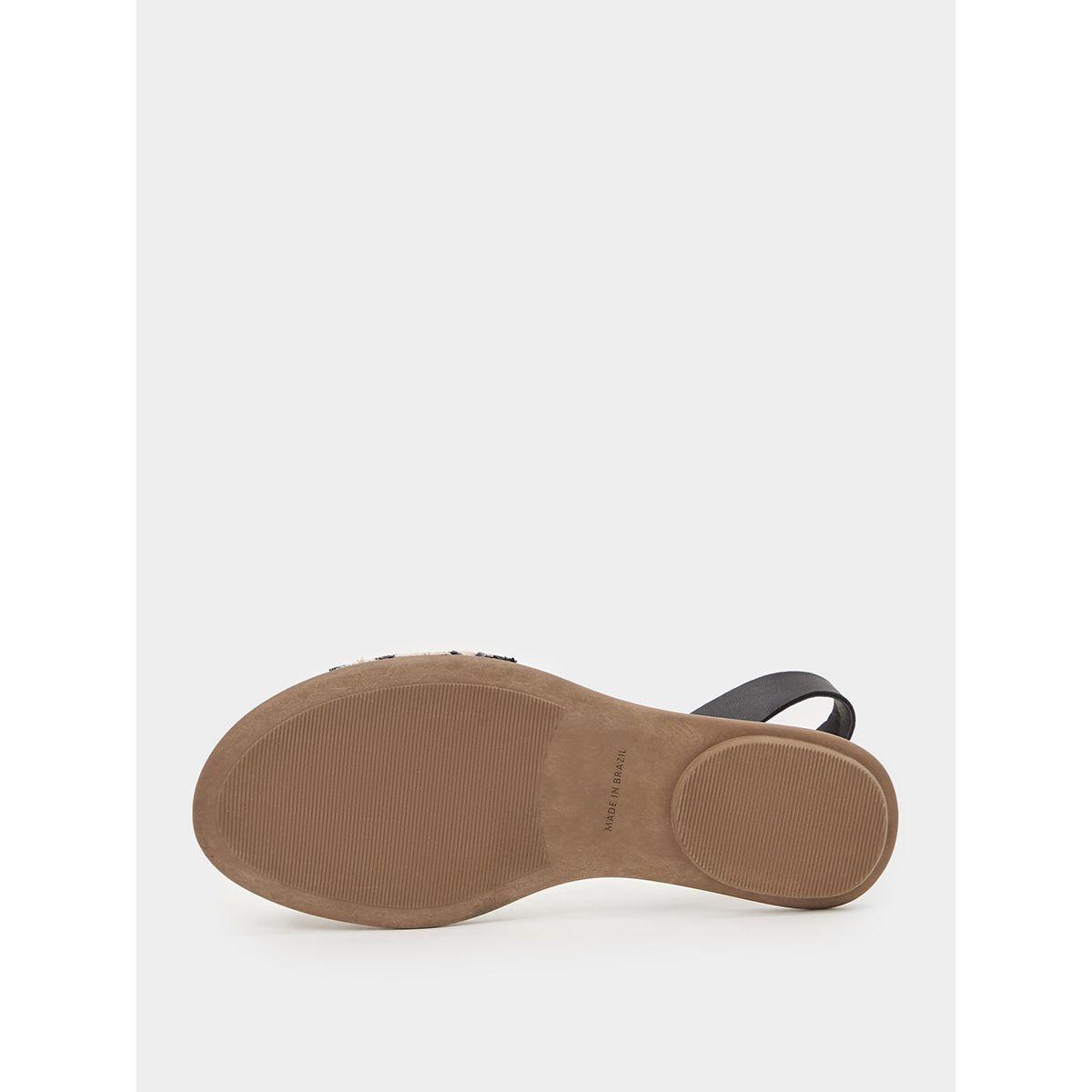 Styli Woven Strap Detail Slingback Sandals-women-shoes-sandals-flats-image-5