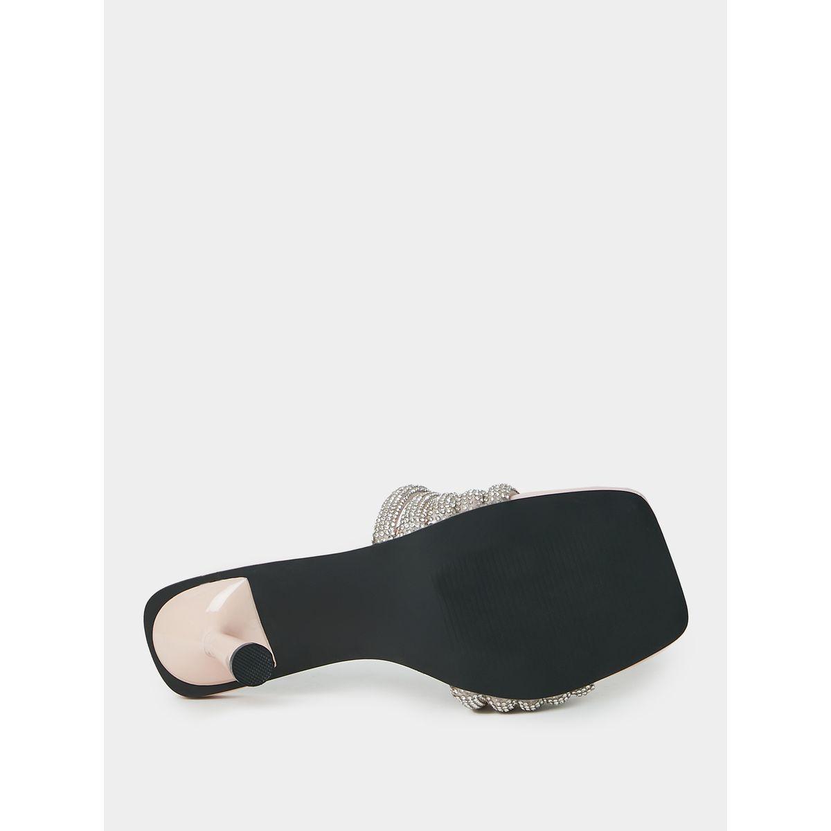 Styli Embellished Strap Square Toe Heel Sandals-women-shoes-heels-image-7