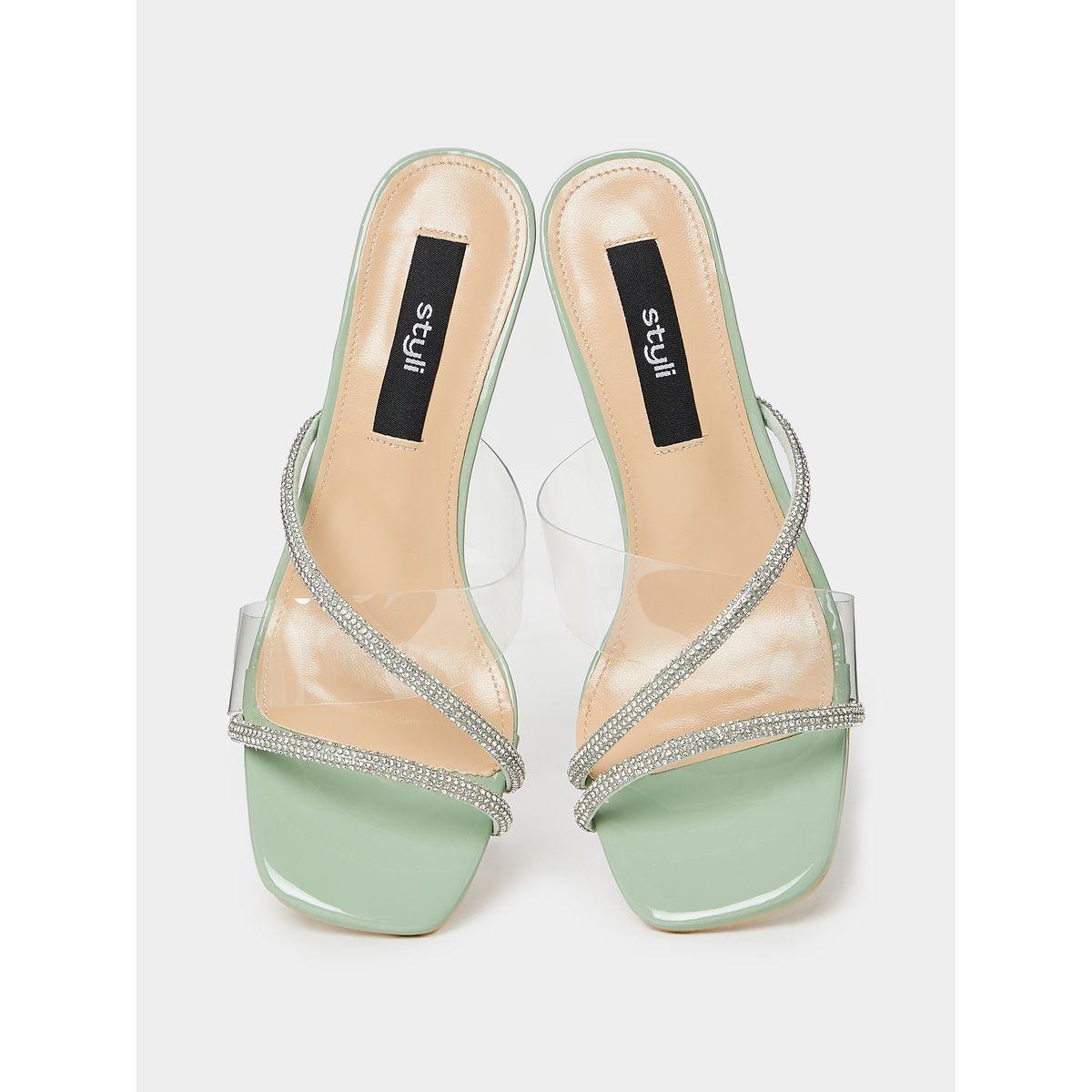 Styli Embellished Strap Sandals with Acrylic Spool Heel-women-shoes-heels-image-6