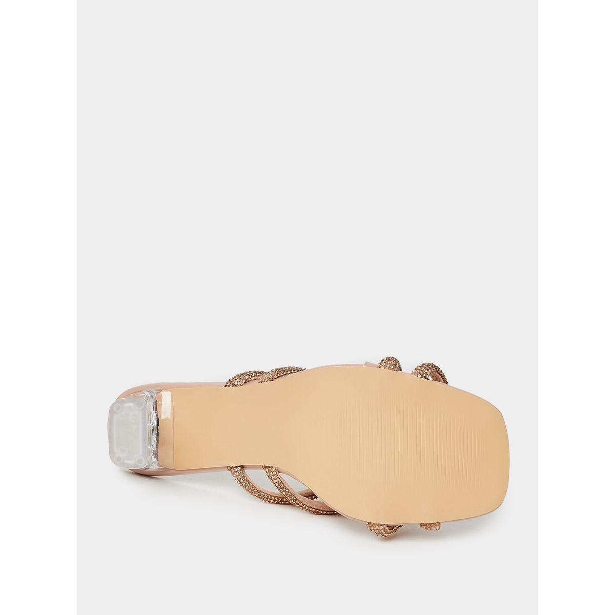Styli Embellished Cross Strap Sandals with Acrylic Block Heel-women-shoes-heels-image-7