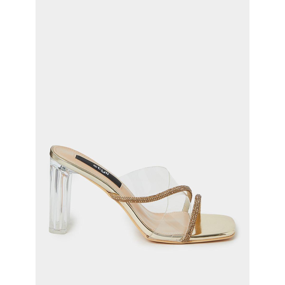 Styli Embellished Strap Sandals with Acrylic Block Heel-women-shoes-heels-image-1