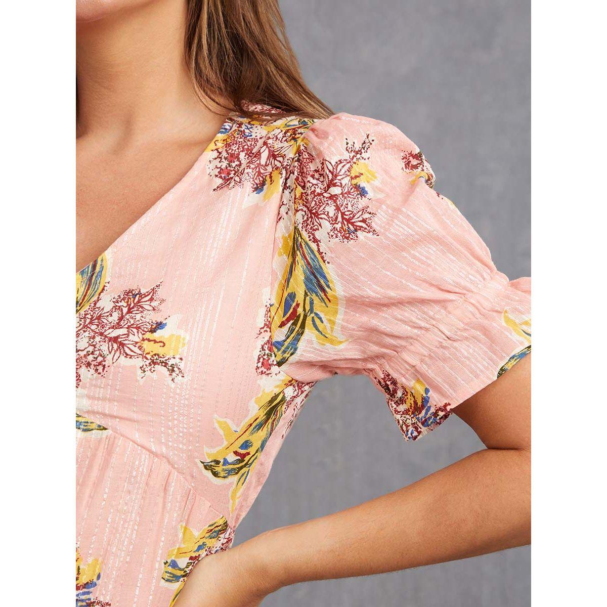 فستان ميدي باكمام قصيرة من ستايلي-women-clothing-dresses-image-3