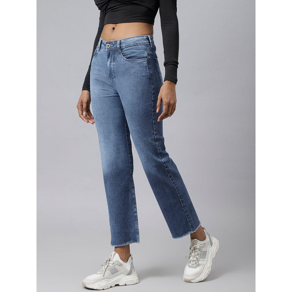 Styli Raw Hem Detail High Rise Straight Fit Jeans-women-clothing-bottoms-jeans-image-1