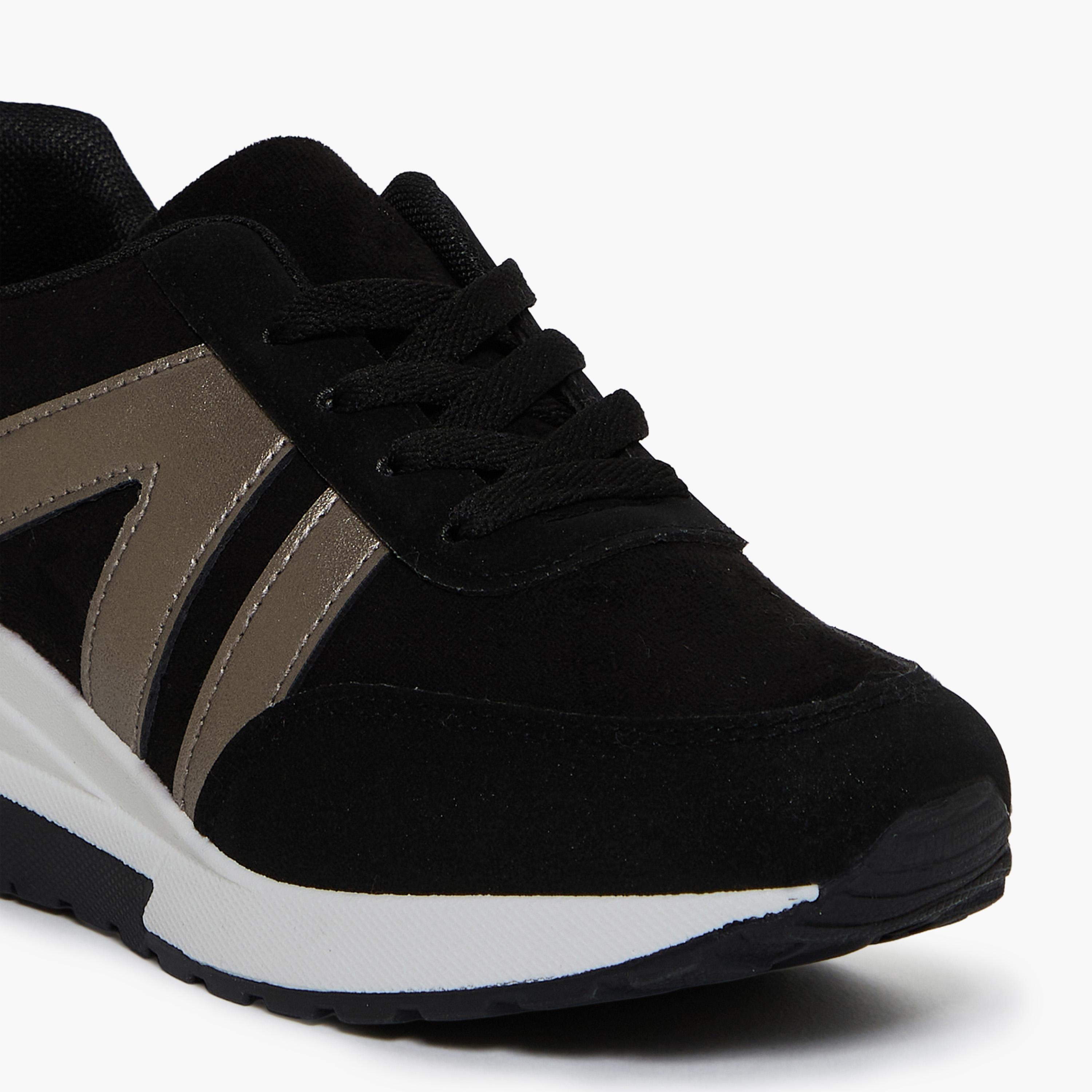 جيومني - حذاء رياضي جوكهان برباط نعل سميك كاحل منخفض للنساء | 490TF311-8-BLKPWTR-women-shoes-sneakers-image-2