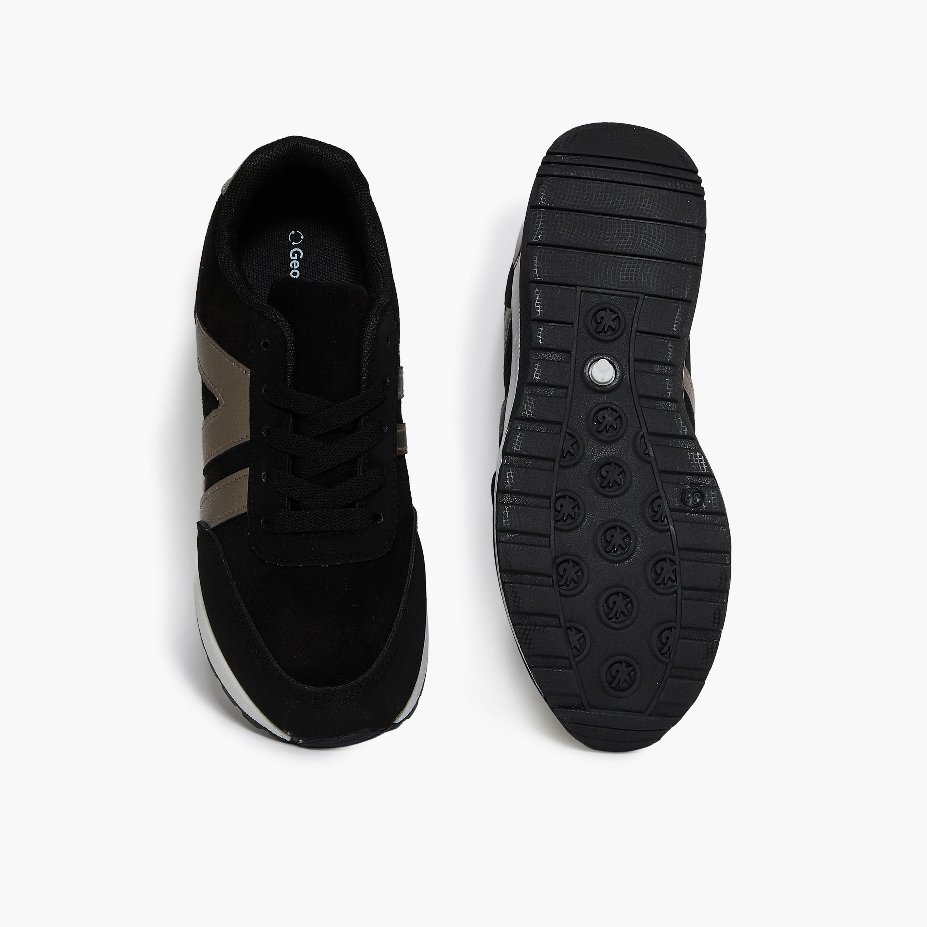 جيومني - حذاء رياضي جوكهان برباط نعل سميك كاحل منخفض للنساء | 490TF311-8-BLKPWTR-women-shoes-sneakers-image-3