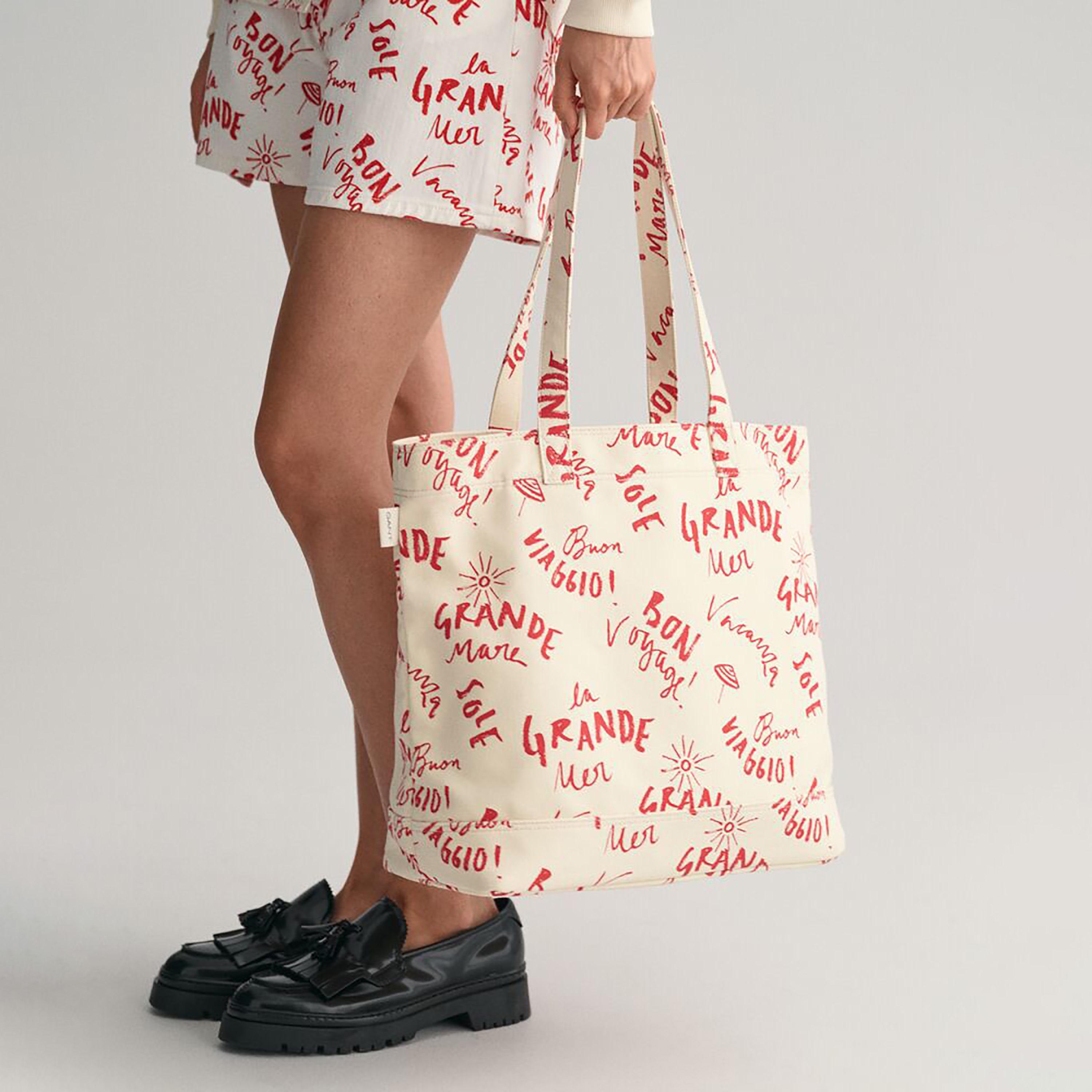 Gant Typographic Print Double Handles Tote Bag-women-bagsandwallets-handbags-image-2