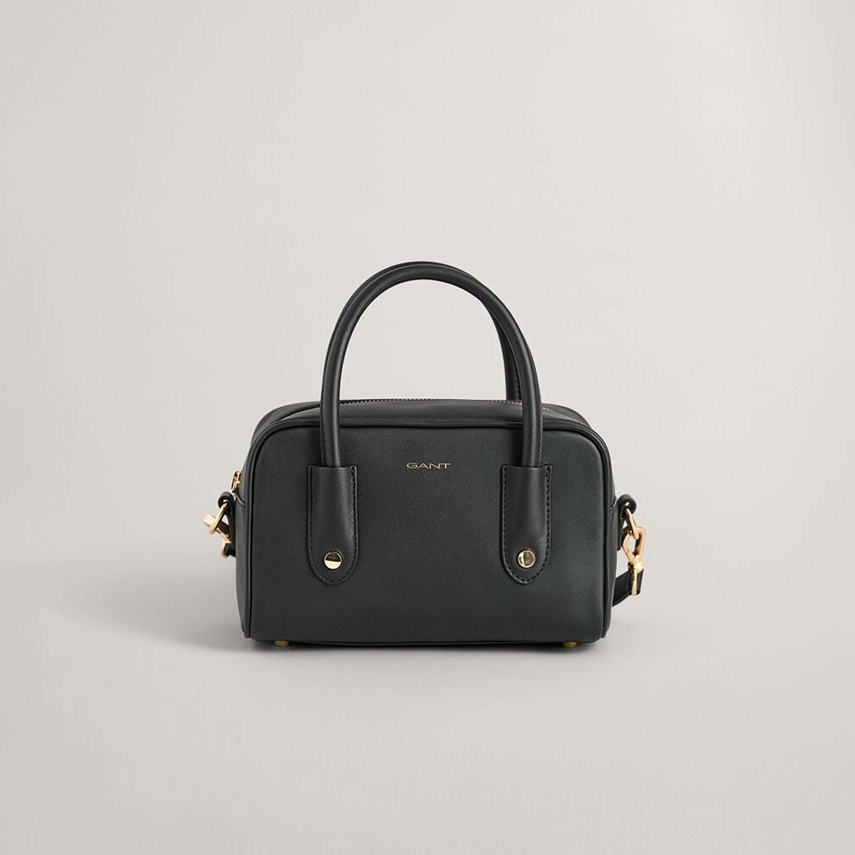 Gant Plain Double Handles Mini Leather Handheld Bag with Zip Closure-women-bagsandwallets-handbags-image-1